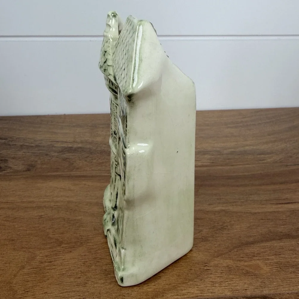 VTG Victorian House Ceramic Wall Pocket Floral Vase Cottagecore English Country